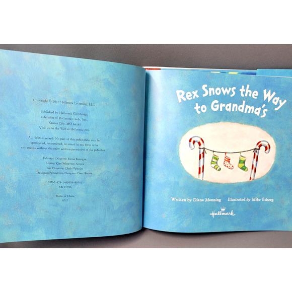 Hallmark Holiday Books Lot Rex Snows Way Grandma's Snow Must Go On Snow Place - Picture 4 of 16